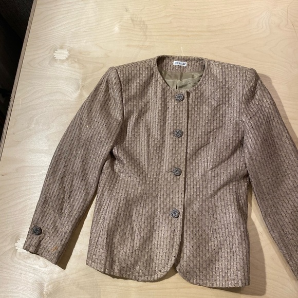 Ann May 100% Woven Silk Blazer size 10 (BT) - Picture 6 of 14